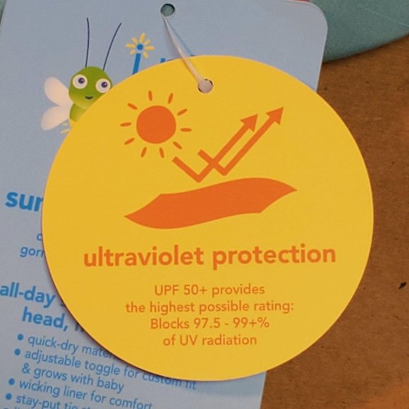 I Play Bucket Sun Hat 2T-4T Turquoise - Picture 7 of 9